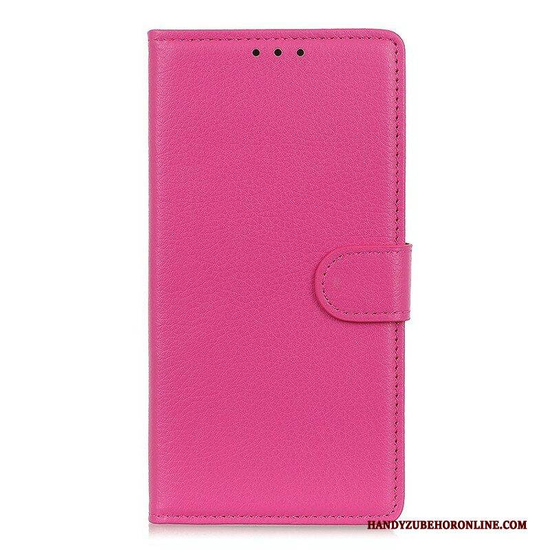 Lederhüllen Für Sony Xperia 5 II Traditionelles Litschi-kunstleder