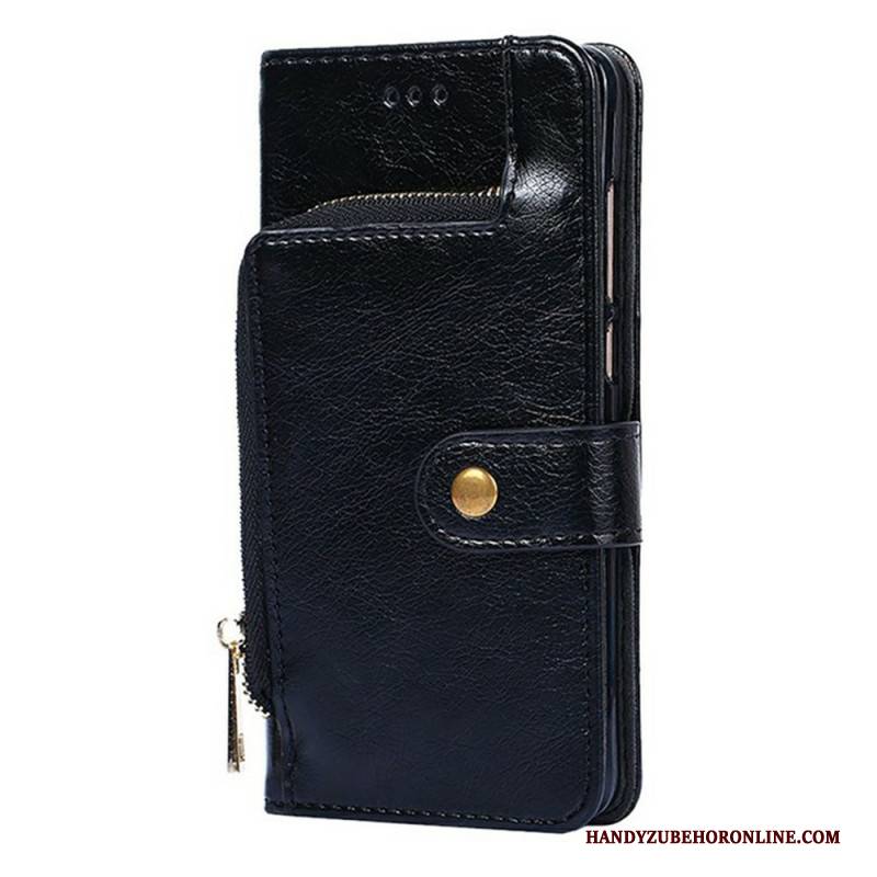 Lederhüllen Für Vivo V50 Lite 5g Geldbörse Mit Reißverschlussfach