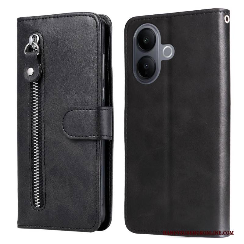 Lederhüllen Für Vivo V60 Lite Reißverschlussfach