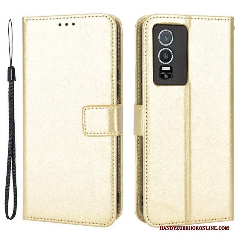 Lederhüllen Für Vivo Y76 5G Auffälliges Kunstleder