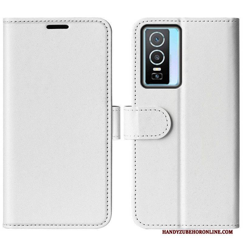 Lederhüllen Für Vivo Y76 5G Designer-ledereffekt