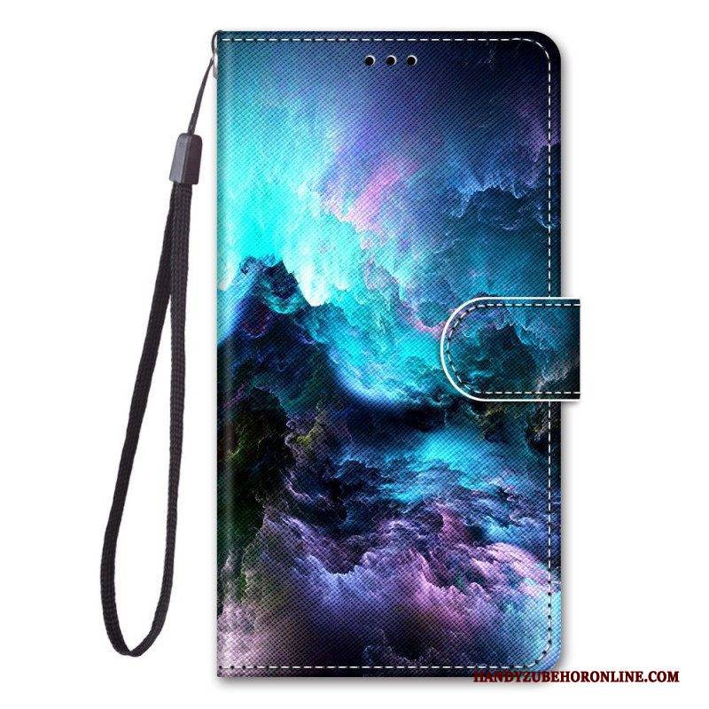 Lederhüllen Für Xiaomi 12 / 12X Mit Kordel Strappy Sky