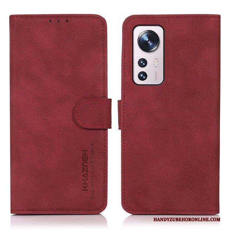 Lederhüllen Für Xiaomi 12 Pro Khazneh Modischer Ledereffekt