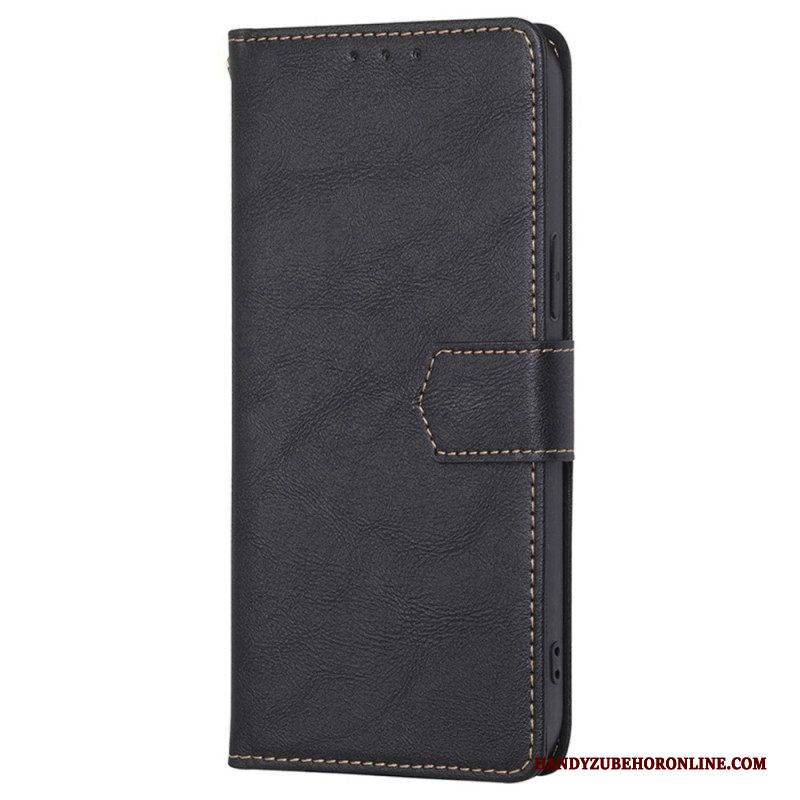 Lederhüllen Für Xiaomi 12T / 12T Pro Couture-ledereffekt