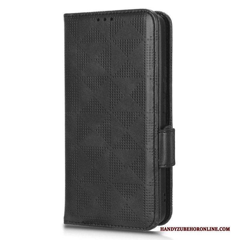 Lederhüllen Für Xiaomi 12T / 12T Pro Dreiecke Im Retro-stil