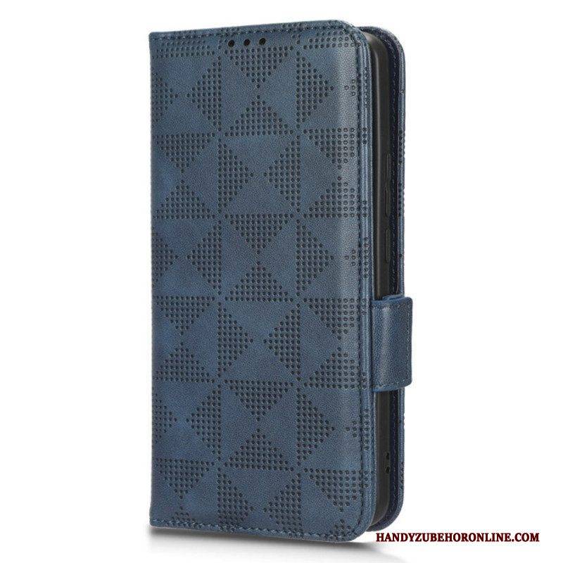 Lederhüllen Für Xiaomi 12T / 12T Pro Dreiecke Im Retro-stil