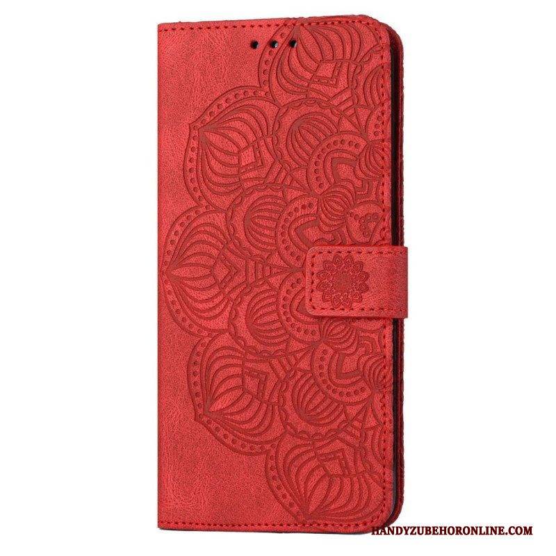 Lederhüllen Für Xiaomi 12T / 12T Pro Mit Kordel Riemchen-barock-mandala