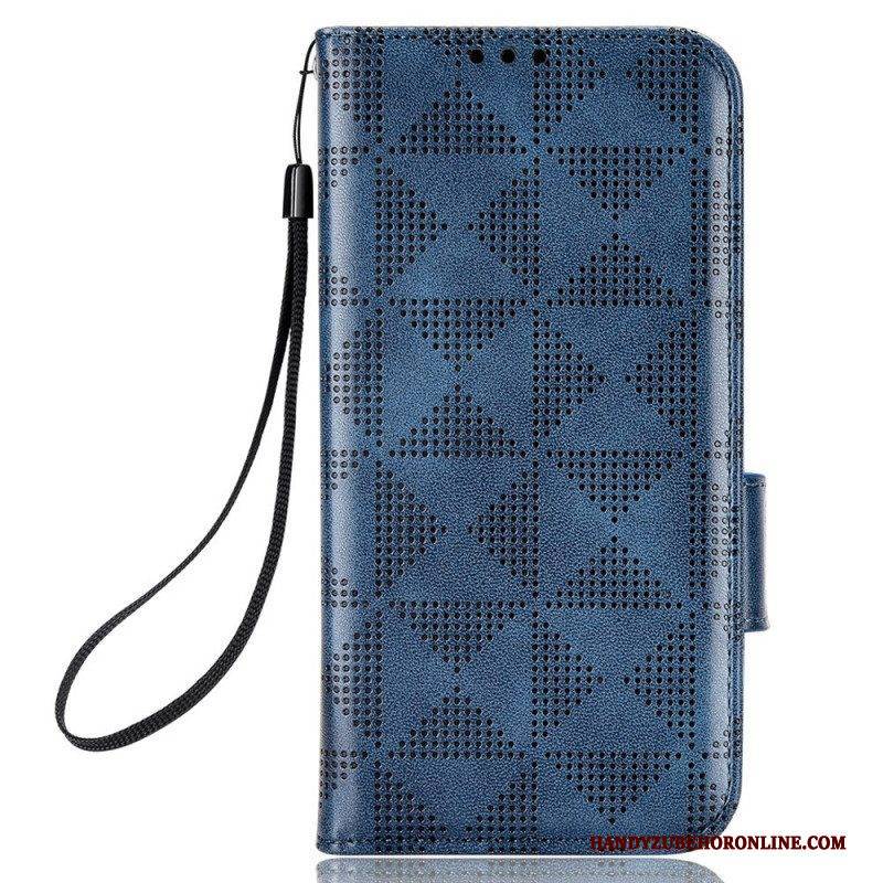 Lederhüllen Für Xiaomi 13 Lite Dreiecke Mit Lanyard