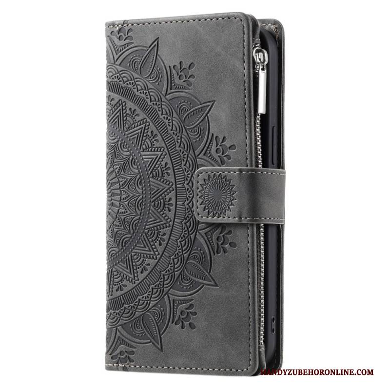 Lederhüllen Für Xiaomi 15 Pro Geldbörse Mit Mandala-wildleder-effekt