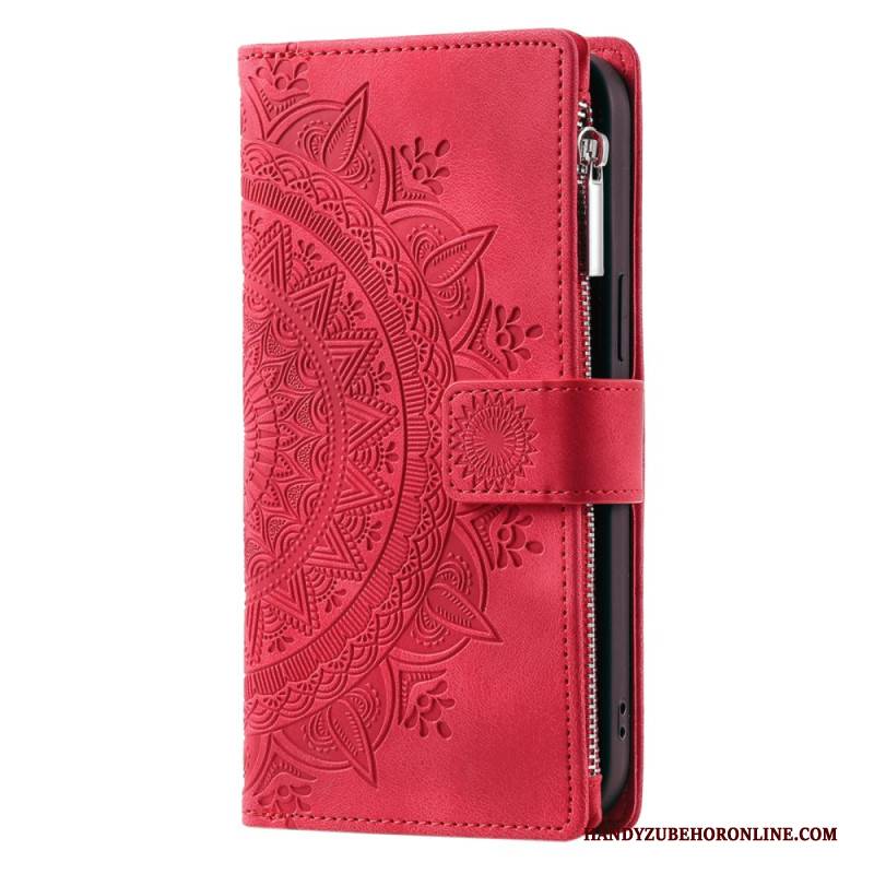 Lederhüllen Für Xiaomi 15 Pro Geldbörse Mit Mandala-wildleder-effekt