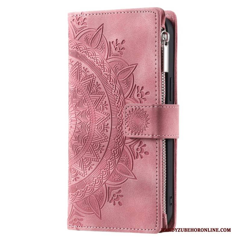 Lederhüllen Für Xiaomi 15 Pro Geldbörse Mit Mandala-wildleder-effekt