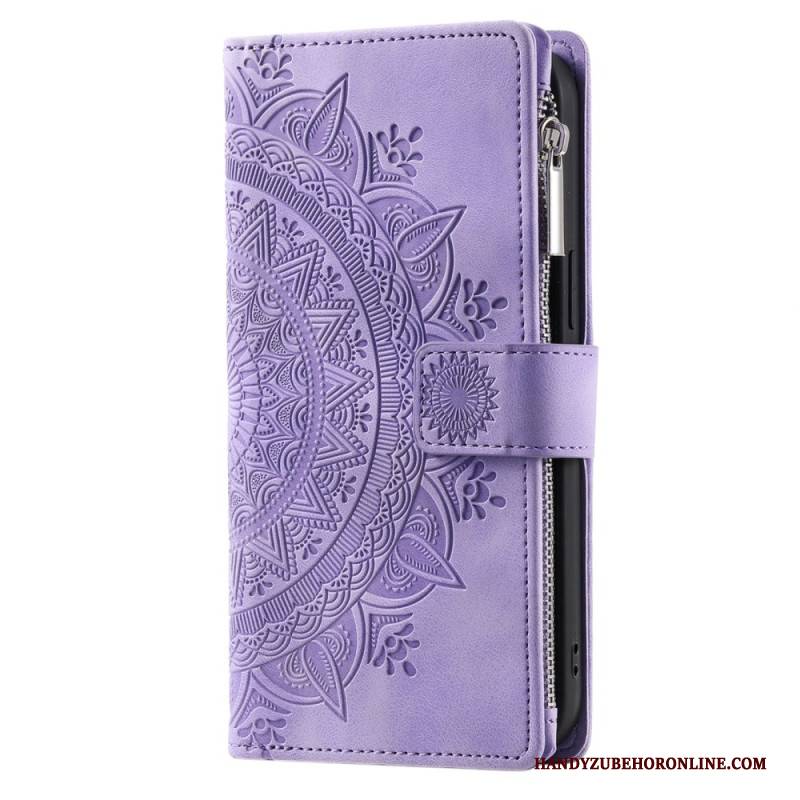 Lederhüllen Für Xiaomi 15 Pro Geldbörse Mit Mandala-wildleder-effekt