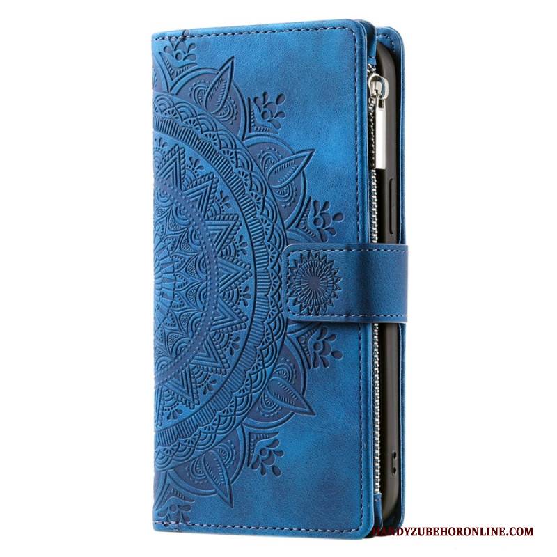 Lederhüllen Für Xiaomi 15 Pro Geldbörse Mit Mandala-wildleder-effekt