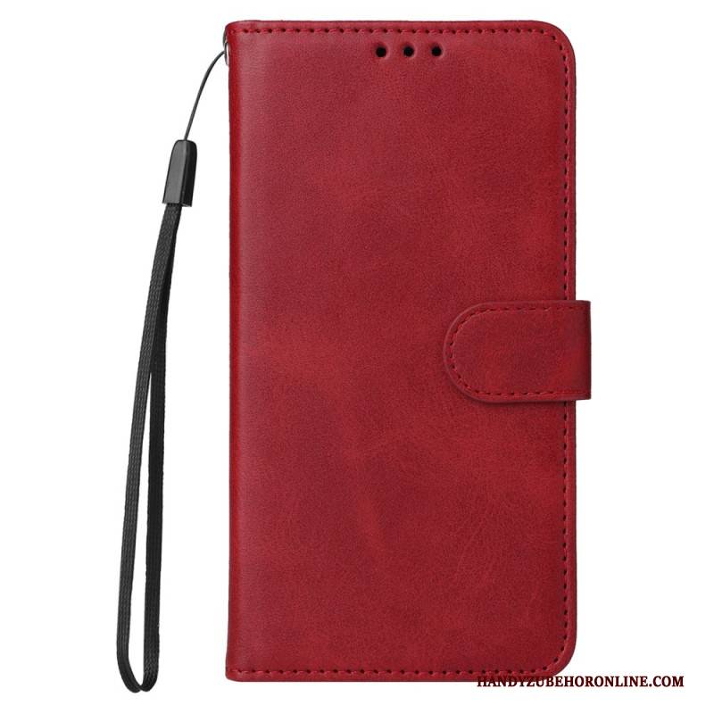 Lederhüllen Für Xiaomi 15 Pro Glattlederoptik Mit Riemen