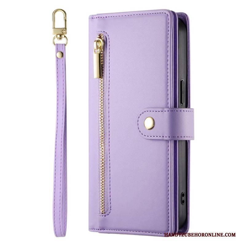 Lederhüllen Für Xiaomi 15 Ultra Geldbörse Mit Riemen Und Schulterriemen