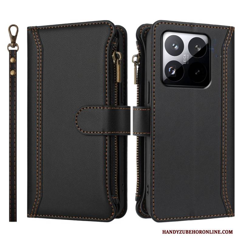 Lederhüllen Für Xiaomi 15t Geldbörse Mit Riemen