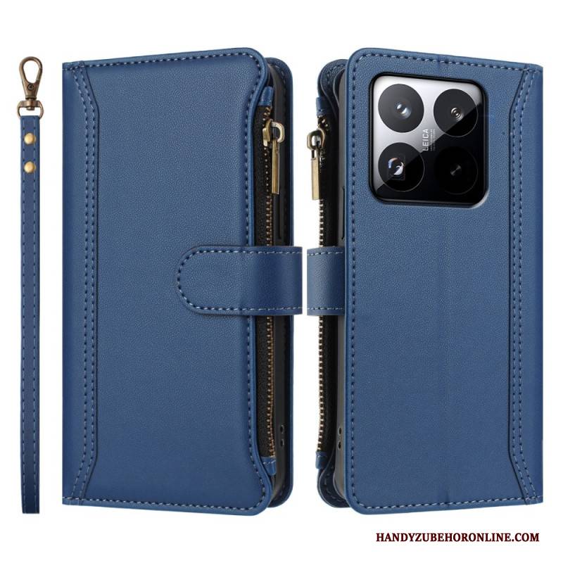 Lederhüllen Für Xiaomi 15t Geldbörse Mit Riemen