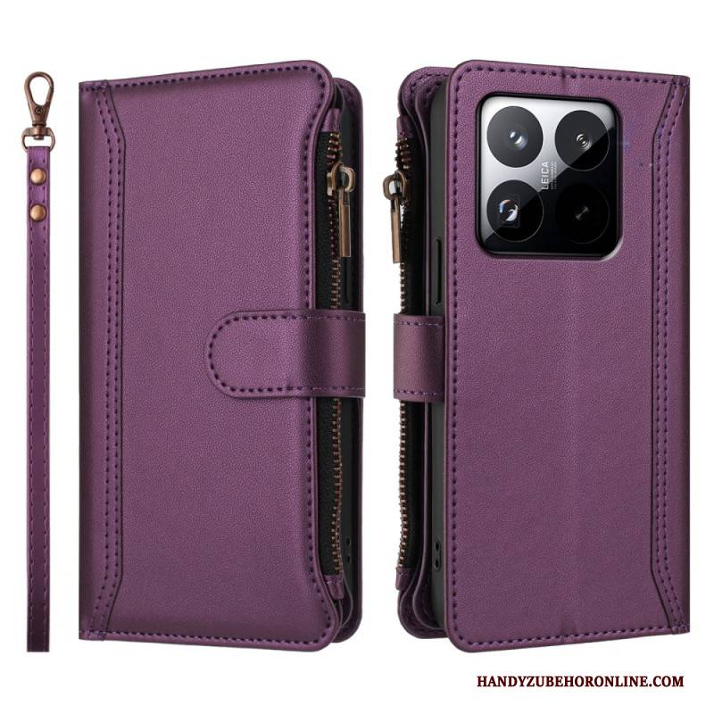 Lederhüllen Für Xiaomi 15t Geldbörse Mit Riemen