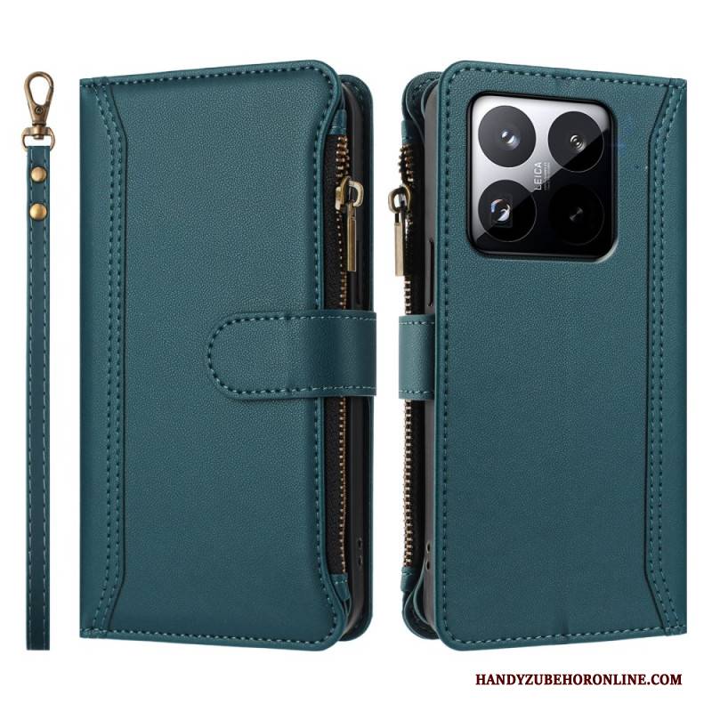 Lederhüllen Für Xiaomi 15t Geldbörse Mit Riemen