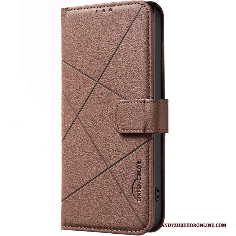 Lederhüllen Für Xiaomi 15t Geometrisches Muster (binfen Color)