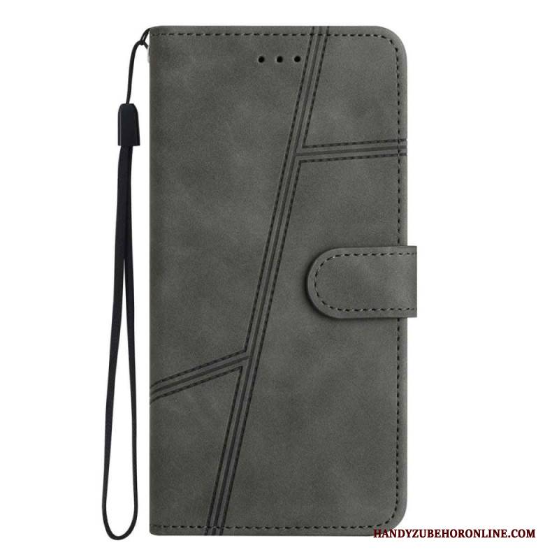 Lederhüllen Für Xiaomi 15t Linien Und Streifen