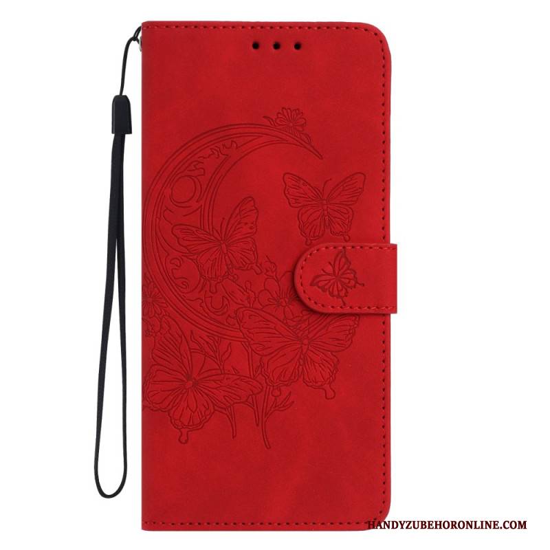 Lederhüllen Für Xiaomi 15t Pro Schmetterlings- Und Blumenmuster