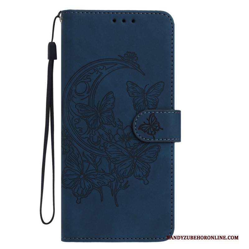 Lederhüllen Für Xiaomi 15t Pro Schmetterlings- Und Blumenmuster