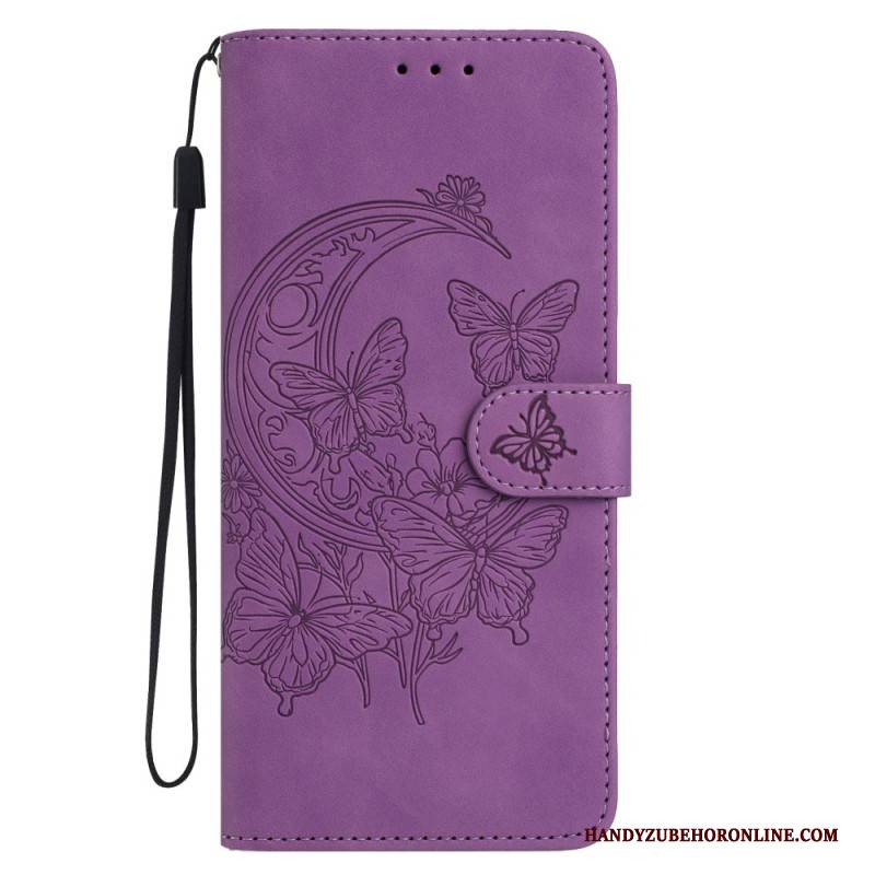 Lederhüllen Für Xiaomi 15t Pro Schmetterlings- Und Blumenmuster