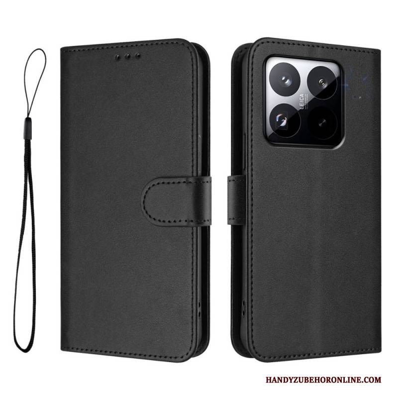 Lederhüllen Für Xiaomi 15t Schlichtes Design Mit Rfid-schutz