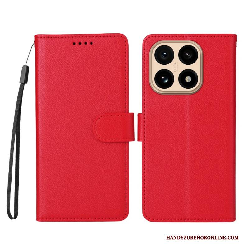 Lederhüllen Für Xiaomi 15t Strukturiertes Kunstleder