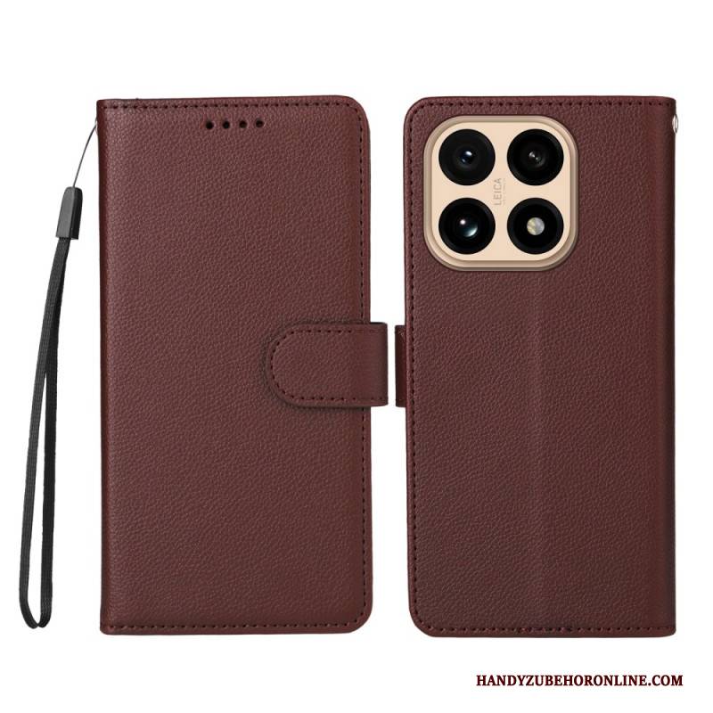 Lederhüllen Für Xiaomi 15t Strukturiertes Kunstleder