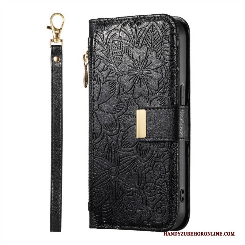 Lederhüllen Für Xiaomi 17 Pro Blumen- Und Blättermuster