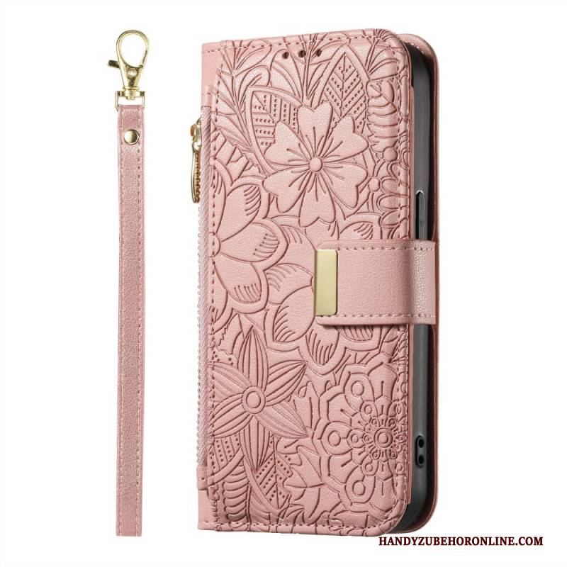 Lederhüllen Für Xiaomi 17 Pro Blumen- Und Blättermuster