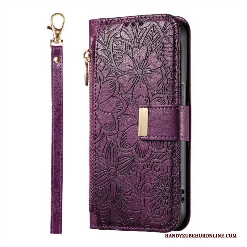 Lederhüllen Für Xiaomi 17 Pro Blumen- Und Blättermuster