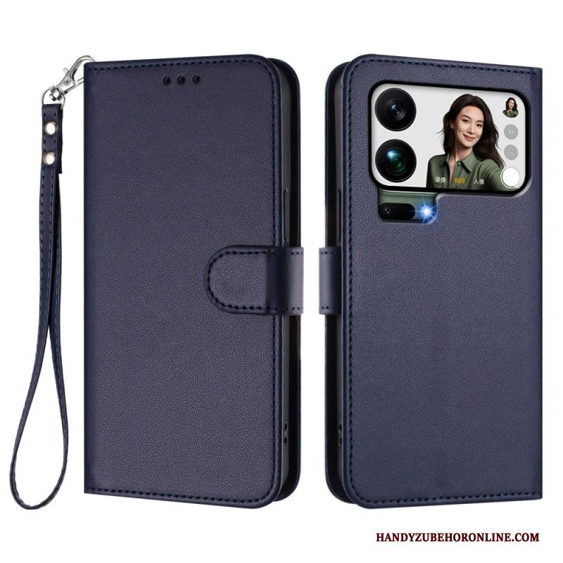 Lederhüllen Für Xiaomi 17 Pro Max Kunstleder Mit Riemen