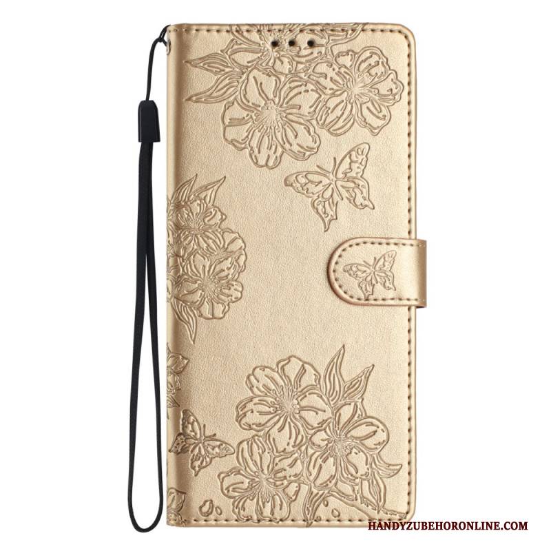 Lederhüllen Für Xiaomi 17 Pro Max Schmetterlings- Und Blumenmuster