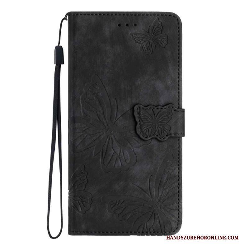 Lederhüllen Für Xiaomi 17 Wildleder-schmetterlingseffekt