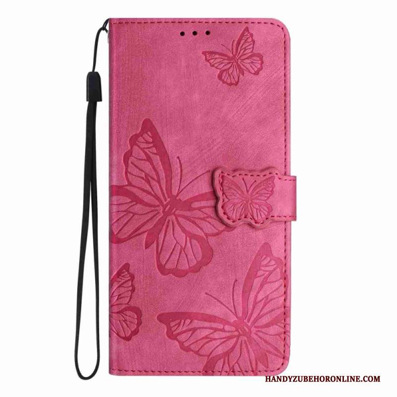 Lederhüllen Für Xiaomi 17 Wildleder-schmetterlingseffekt