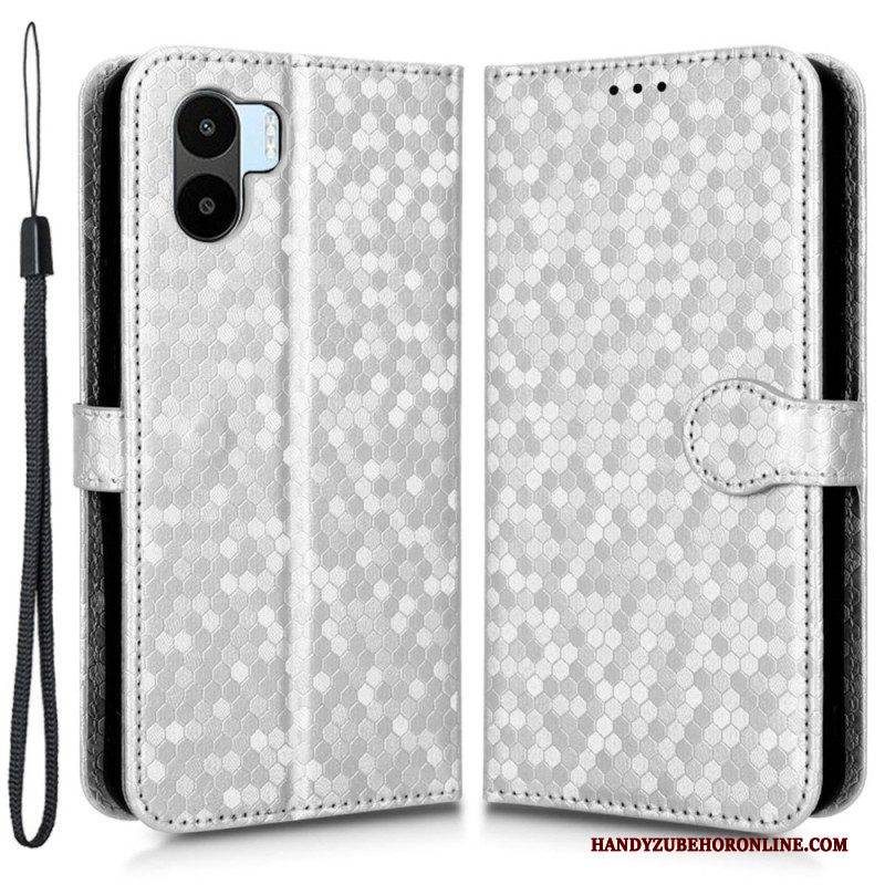 Lederhüllen Für Xiaomi Redmi A1 Mit Kordel Riemchen Mit 3d-muster