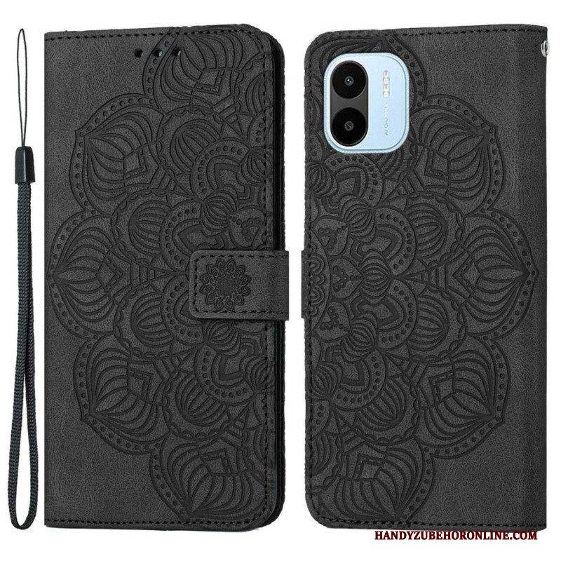 Lederhüllen Für Xiaomi Redmi A1 Mit Kordel Riemchen-mandala
