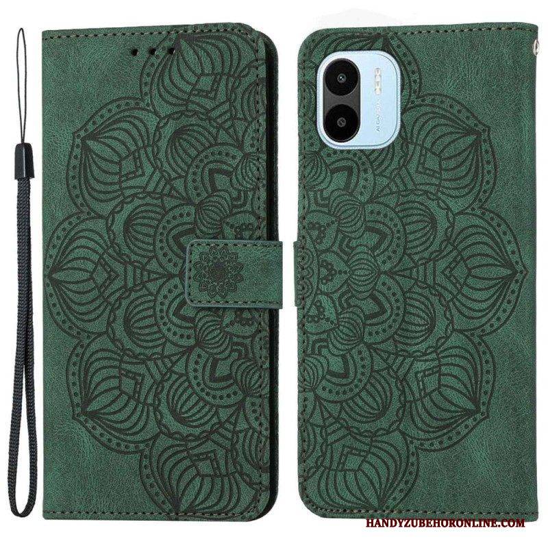 Lederhüllen Für Xiaomi Redmi A1 Mit Kordel Riemchen-mandala