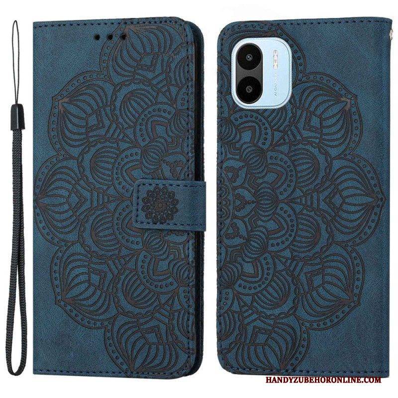 Lederhüllen Für Xiaomi Redmi A1 Mit Kordel Riemchen-mandala