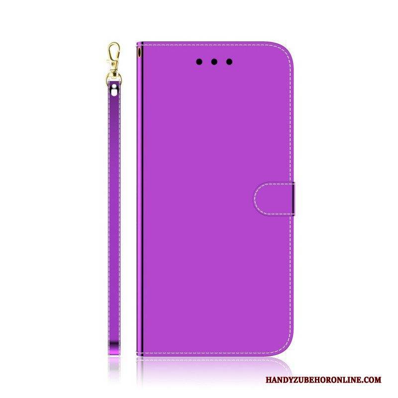 Lederhüllen Für Xiaomi Redmi Note 11 / 11S Spiegelabdeckung Aus Kunstleder