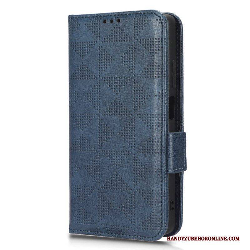 Lederhüllen Für Xiaomi Redmi Note 12 Pro Plus Dreiecke Mit Lanyard
