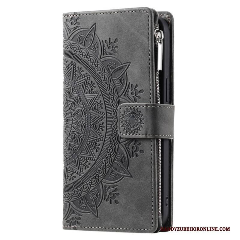 Lederhüllen Für Xiaomi Redmi Note 14 4g Portemonnaie Mit Mandala-wildlederoptik