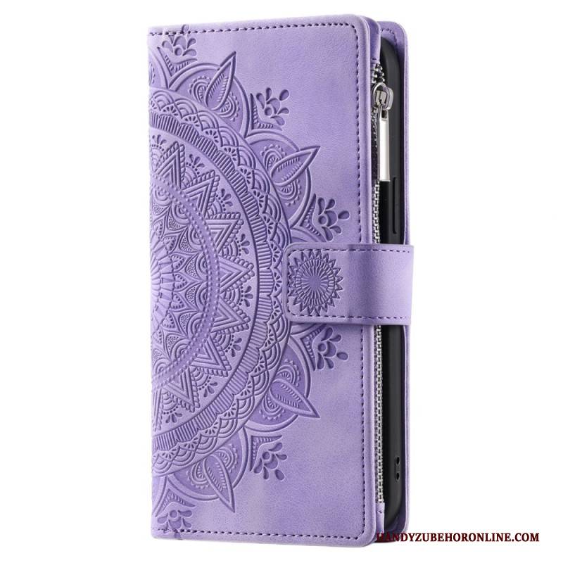 Lederhüllen Für Xiaomi Redmi Note 14 4g Portemonnaie Mit Mandala-wildlederoptik