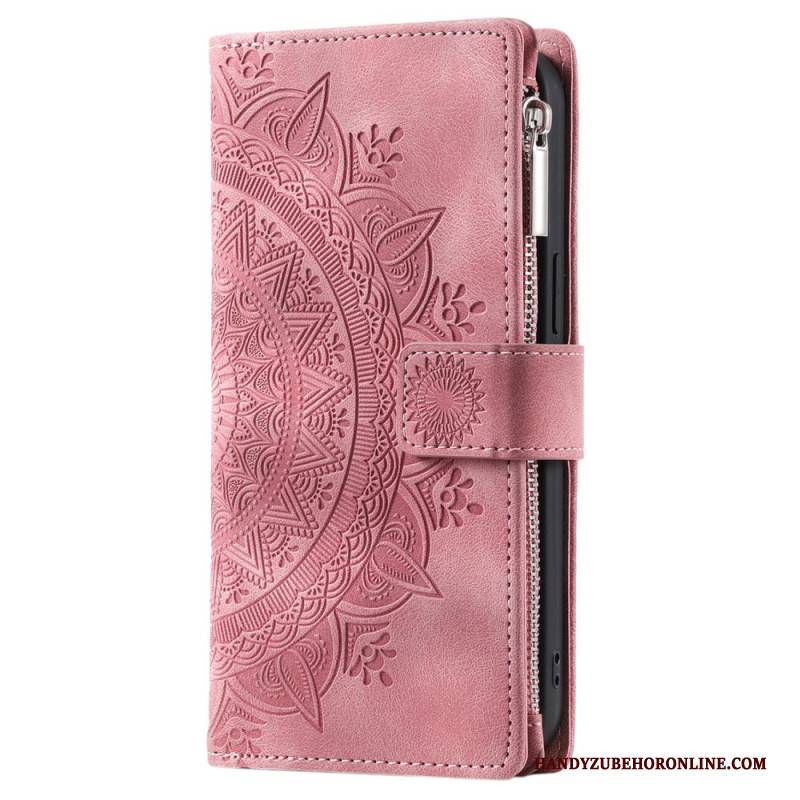 Lederhüllen Für Xiaomi Redmi Note 14 4g Portemonnaie Mit Mandala-wildlederoptik