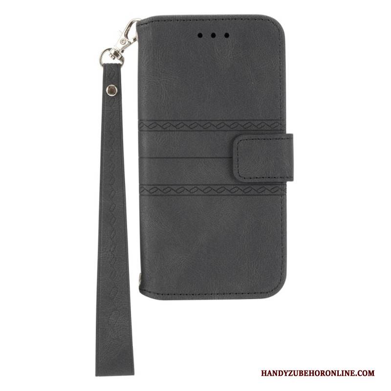 Lederhüllen Für Xiaomi Redmi Note 14 5g Friesmuster Mit Riemen