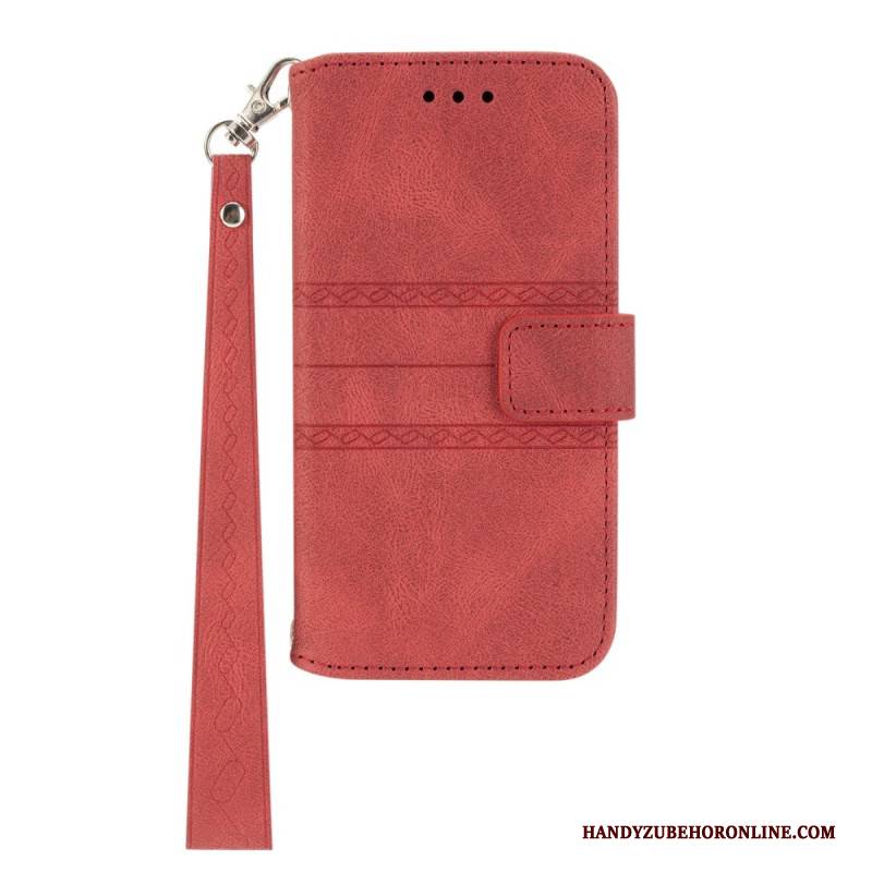 Lederhüllen Für Xiaomi Redmi Note 14 5g Friesmuster Mit Riemen