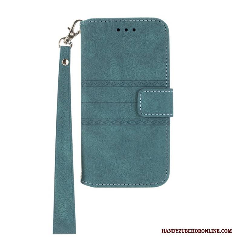 Lederhüllen Für Xiaomi Redmi Note 14 5g Friesmuster Mit Riemen